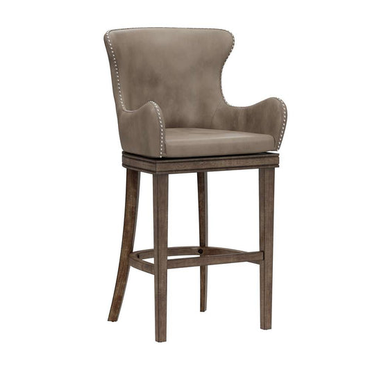 Hillsdale Furniture - Caydena Wood Bar Height Return Swivel Stool, Smoke Brown - 4346-830 veiw 1