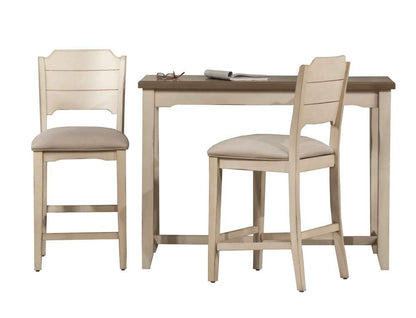 Hillsdale Furniture - Clarion Wood 3 Piece Counter Height Dining Set with Open Back Stools, Sea White - 4542CDT3S2 veiw 1
