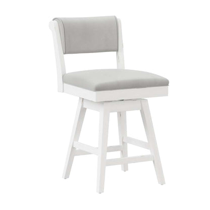 Hillsdale Furniture - Clarion Wood and Upholstered Counter Height Swivel Stool, Sea White - 4542-827 veiw 1