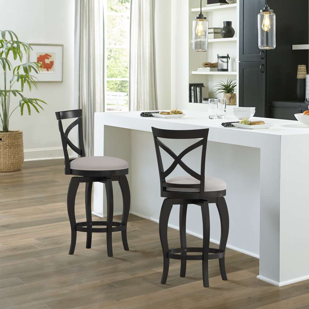Hillsdale Furniture - Ellendale Wood Swivel Counter Height Stool, Black - 5218-826 veiw 2