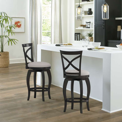 Hillsdale Furniture - Ellendale Wood Swivel Counter Height Stool, Black - 5218-826 veiw 2