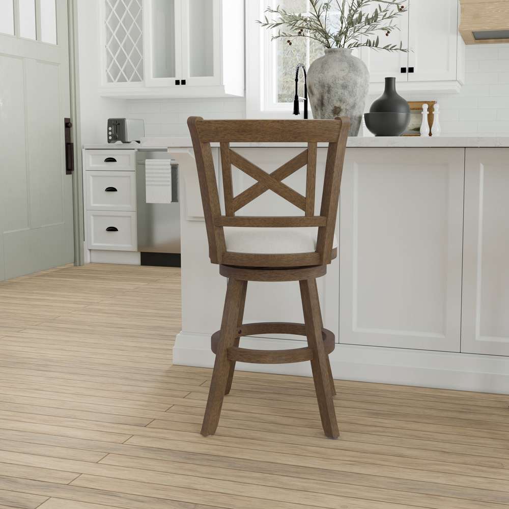 Hillsdale Furniture - Hamlin Wood Counter Height Swivel Stool, Brush Gray - 5490-826 veiw 3