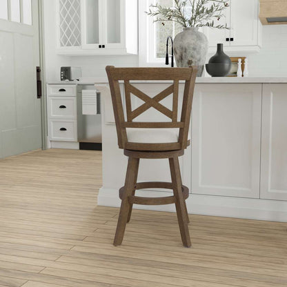 Hillsdale Furniture - Hamlin Wood Counter Height Swivel Stool, Brush Gray - 5490-826 veiw 3