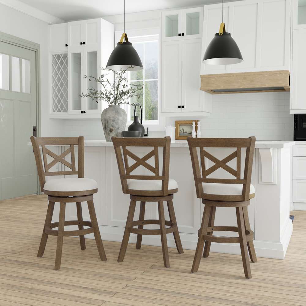 Hillsdale Furniture - Hamlin Wood Counter Height Swivel Stool, Brush Gray - 5490-826 veiw 4