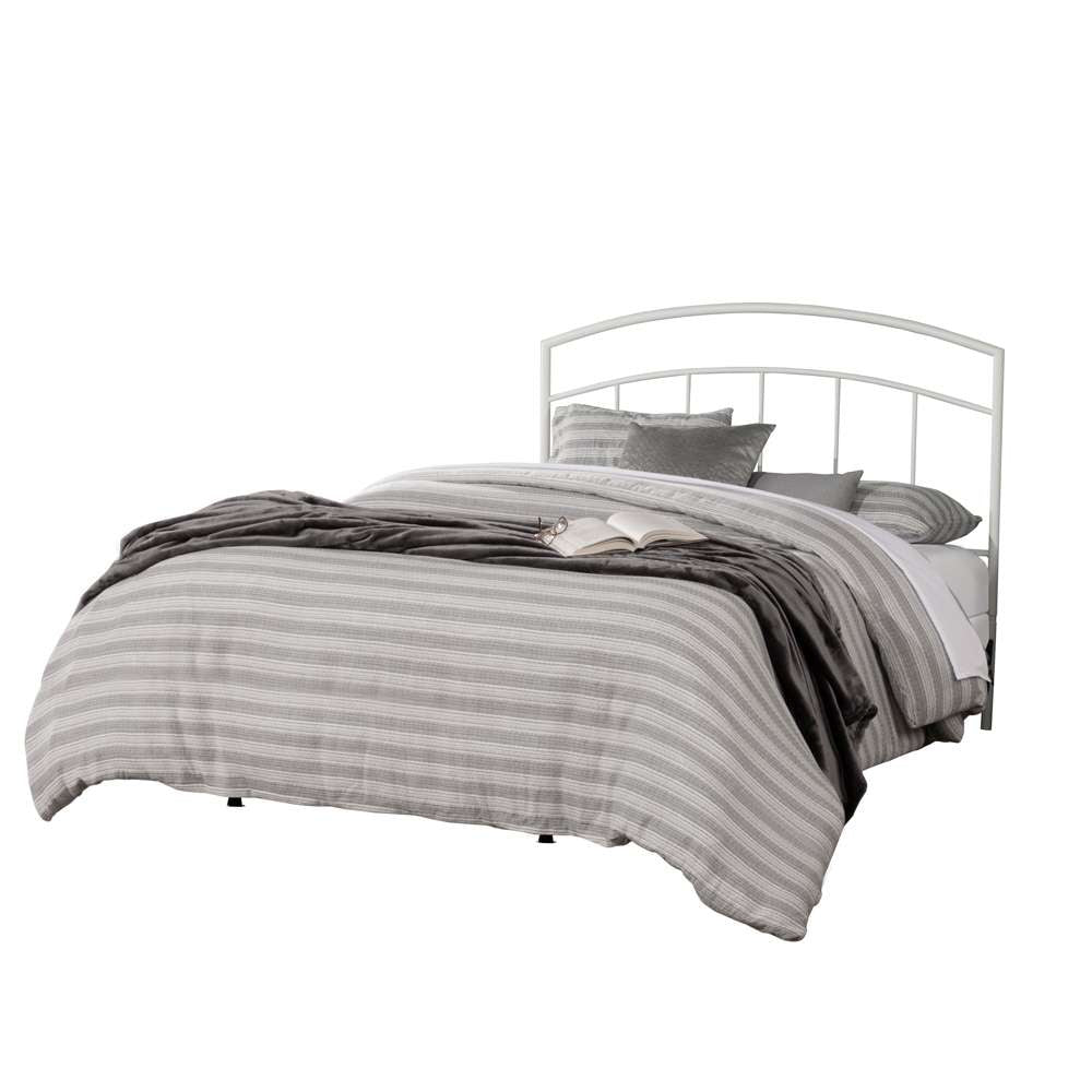Hillsdale Furniture - Julien Full/Queen Metal Headboard with Frame, Textured White - 1280HFQR veiw 1