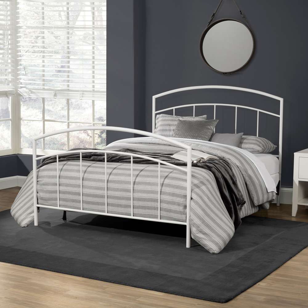Hillsdale Furniture - Julien Queen Metal Bed, Textured White - 1280BQR view 2