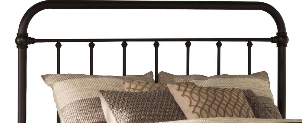 Hillsdale Furniture - Kirkland Metal King Headboard with Frame, Dark Bronze - 1863HKR veiw 1