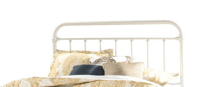 Hillsdale Furniture - Kirkland Metal King Headboard with Frame, White - 1799HKR veiw 1