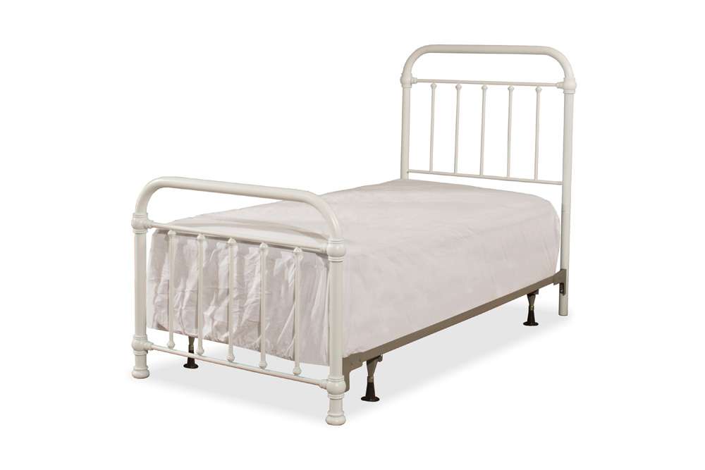 Hillsdale Furniture - Kirkland Metal Twin Bed, White - 1799BTWR veiw 1