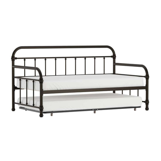 Hillsdale Furniture - Kirkland Metal Twin Daybed with Roll Out Trundle, Dark Bronze - 1863DBT veiw 1