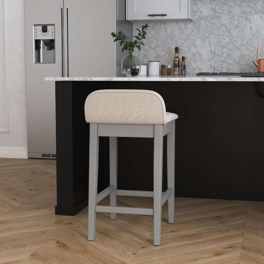 Hillsdale Furniture - Maydena Wood Counter Height Stool, Distressed Gray - 4741-826 veiw 3