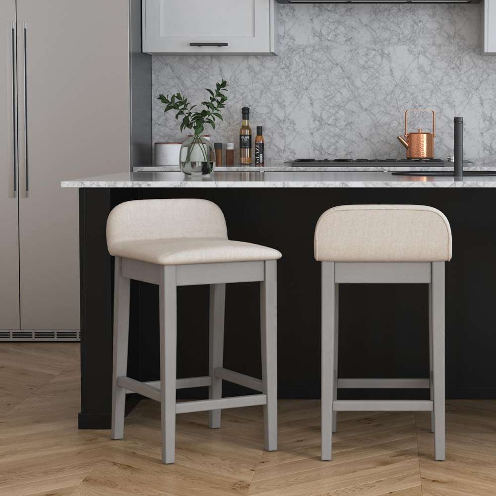 Hillsdale Furniture - Maydena Wood Counter Height Stool, Distressed Gray - 4741-826 veiw 4