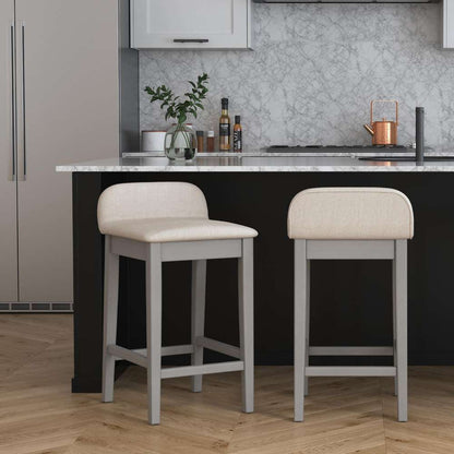 Hillsdale Furniture - Maydena Wood Counter Height Stool, Distressed Gray - 4741-826 veiw 4