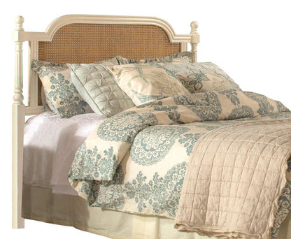 Hillsdale Furniture - Melanie Wood and Cane Queen Headboard with Frame, White - 2167HQR veiw 1
