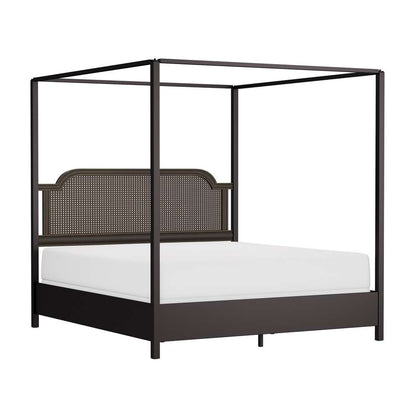 Hillsdale Furniture - Melanie Wood and Metal King Canopy Bed, Oiled Bronze - 2728BKR veiw 1