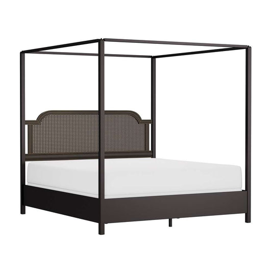 Hillsdale Furniture - Melanie Wood and Metal King Canopy Bed, Oiled Bronze - 2728BKR veiw 1