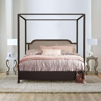Hillsdale Furniture - Melanie Wood and Metal King Canopy Bed, Oiled Bronze - 2728BKR veiw 3