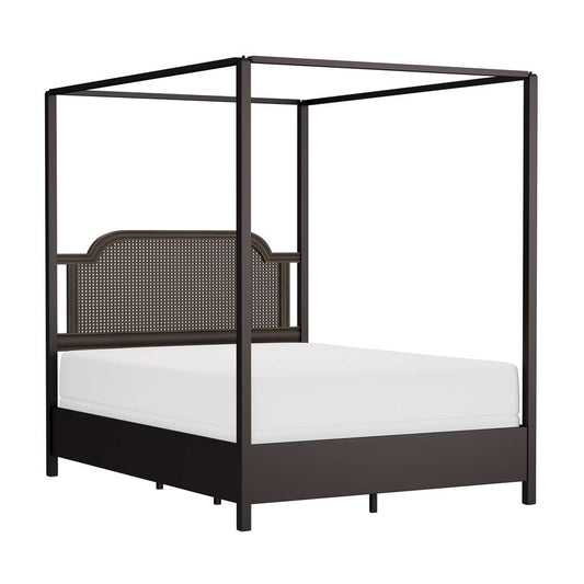 Hillsdale Furniture - Melanie Wood and Metal Queen Canopy Bed, Oiled Bronze - 2728BQR veiw 1
