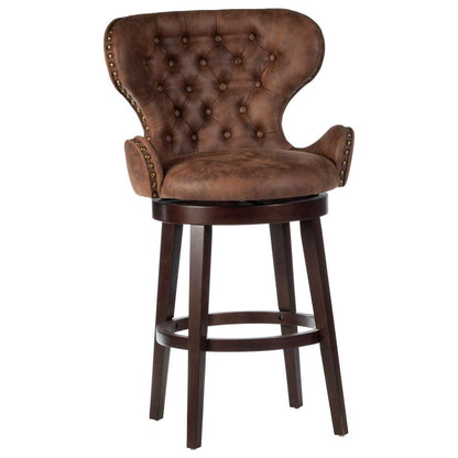 Hillsdale Furniture - Mid-City Upholstered Wood Swivel Counter Height Stool, Chocolate - 5076-826 veiw 1