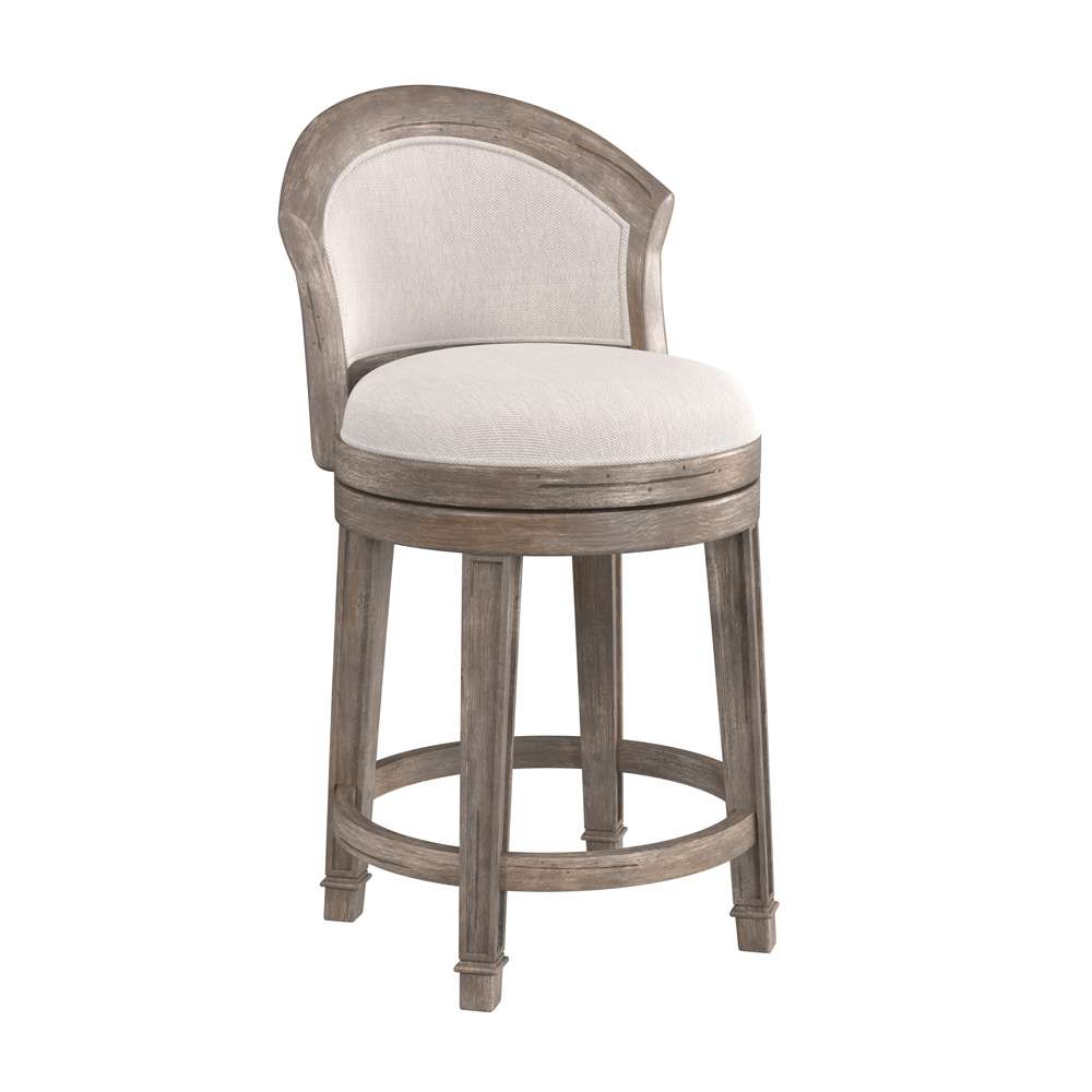 Hillsdale Furniture - Monae Wood Counter Height Swivel Stool, Distressed Dark Gray - 4707-826H veiw 1