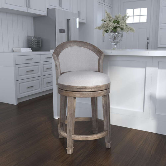 Hillsdale Furniture - Monae Wood Counter Height Swivel Stool, Distressed Dark Gray - 4707-826H veiw 2