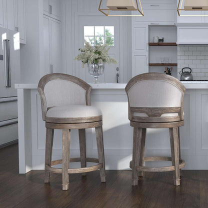 Hillsdale Furniture - Monae Wood Counter Height Swivel Stool, Distressed Dark Gray - 4707-826H veiw 4