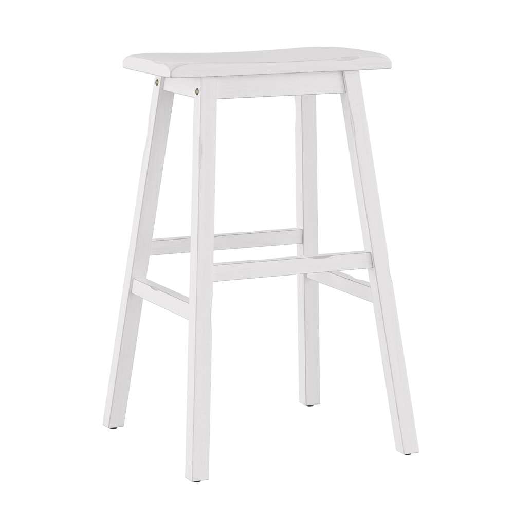 Hillsdale Furniture - Moreno Wood Backless Bar Height Stool, Sea White - 5580-831A veiw 1