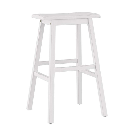 Hillsdale Furniture - Moreno Wood Backless Bar Height Stool, Sea White - 5580-831A veiw 1