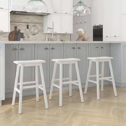 Hillsdale Furniture - Moreno Wood Backless Bar Height Stool, Sea White - 5580-831A veiw 3