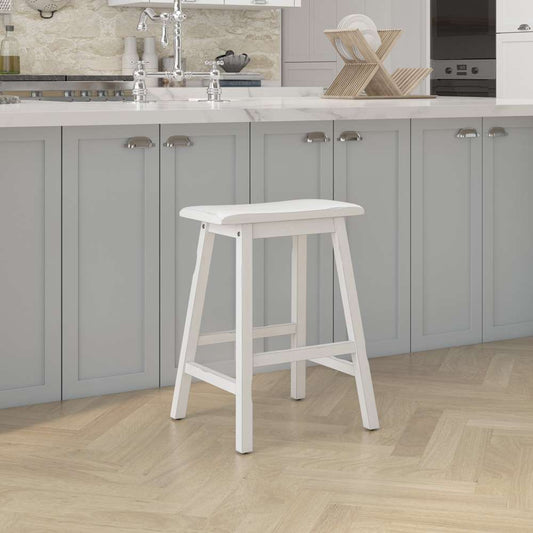 Hillsdale Furniture - Moreno Wood Backless Counter Height Stool, Sea White - 5580-827A veiw 2