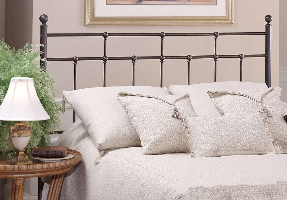 Hillsdale Furniture - Providence Metal King Headboard and Frame with Spindle Design, Antique Bronze - 380HKR veiw 2
