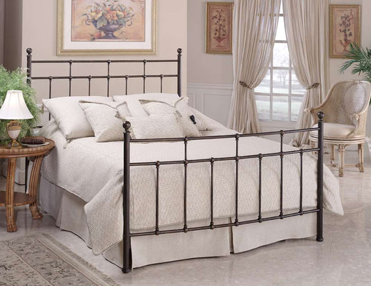 Hillsdale Furniture - Providence Queen Metal Bed, Antique Bronze - 380BQR veiw 2