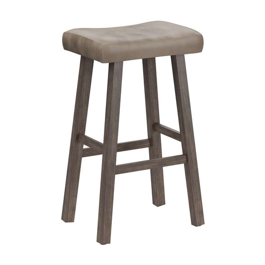 Hillsdale Furniture - Saddle Wood Backless Bar Height Stool, Rustic Gray - 4621-830 veiw 1