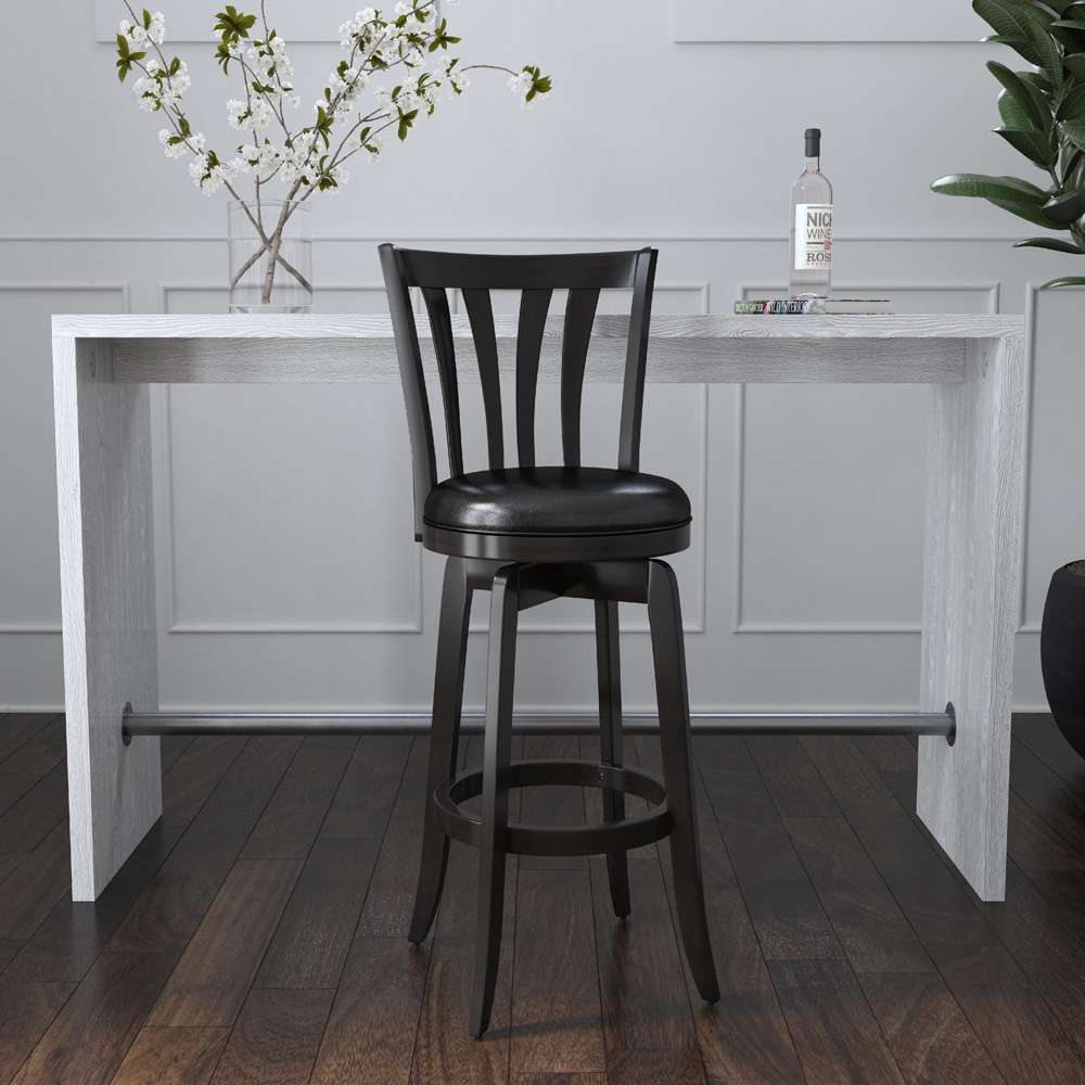 Hillsdale Furniture - Savana Wood Bar Height Swivel Stool, Black - 4495-831 veiw 2