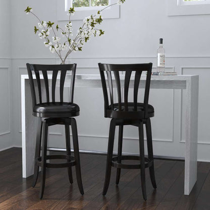 Hillsdale Furniture - Savana Wood Bar Height Swivel Stool, Black - 4495-831 veiw 4