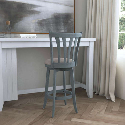 Hillsdale Furniture - Savana Wood Bar Height Swivel Stool, Blue Wire Brush - 4617-830 veiw 3