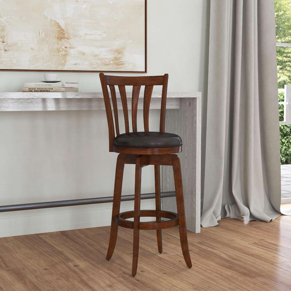 Hillsdale Furniture - Savana Wood Bar Height Swivel Stool, Cherry - 4495-830 veiw 2