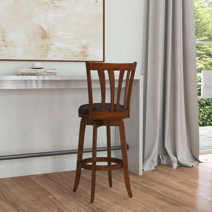 Hillsdale Furniture - Savana Wood Bar Height Swivel Stool, Cherry - 4495-830 veiw 3