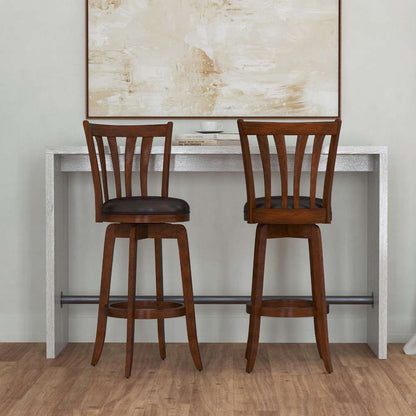 Hillsdale Furniture - Savana Wood Bar Height Swivel Stool, Cherry - 4495-830 veiw 4