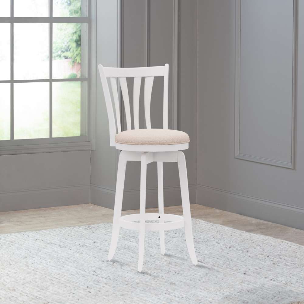 Hillsdale Furniture - Savana Wood Bar Height Swivel Stool, White - 5272-830 veiw 3