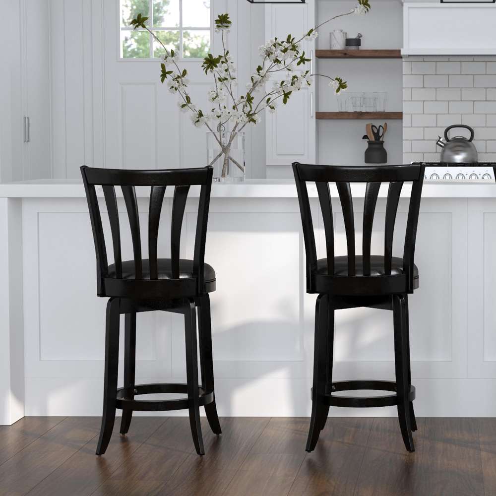 Hillsdale Furniture - Savana Wood Counter Height Swivel Stool, Black - 4495-827 veiw 4
