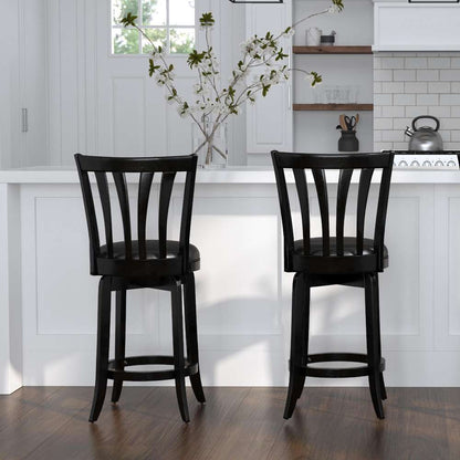 Hillsdale Furniture - Savana Wood Counter Height Swivel Stool, Black - 4495-827 veiw 4