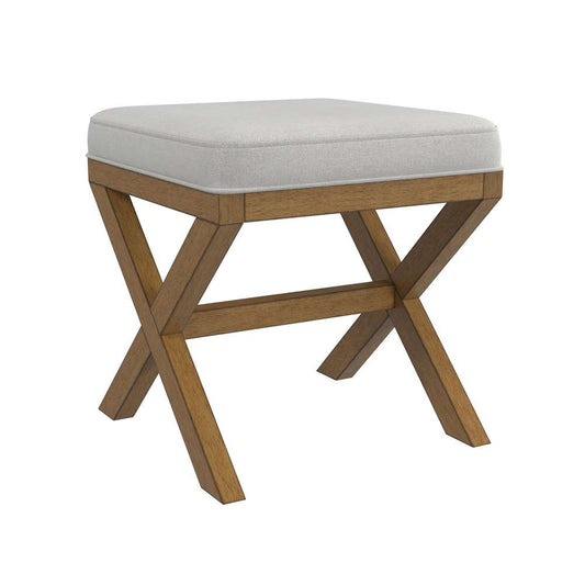 Hillsdale Furniture - Somerset Backless Wood Vanity Stool, Dark Driftwood - 51021 veiw 1