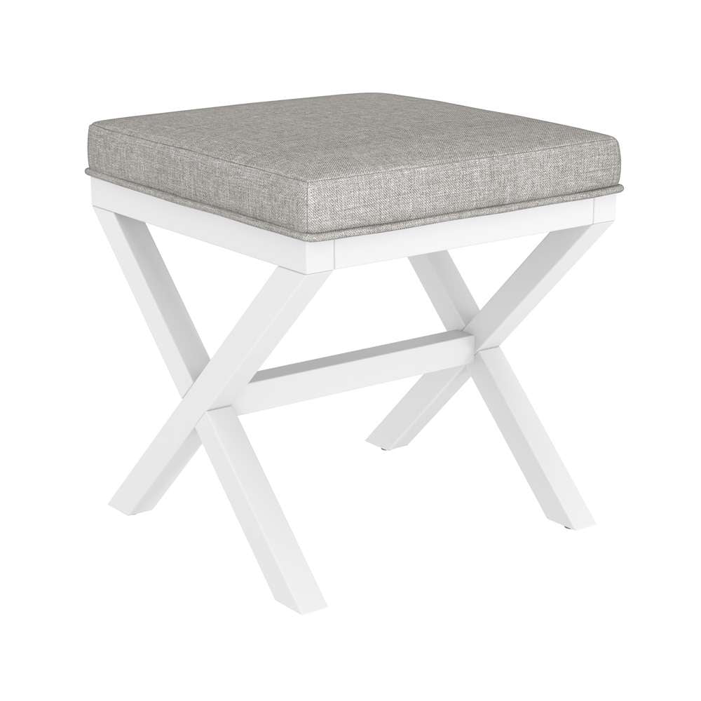 Hillsdale Furniture - Somerset Wood Vanity Stool, White - 51122 veiw 1