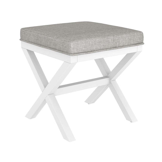 Hillsdale Furniture - Somerset Wood Vanity Stool, White - 51122 veiw 1