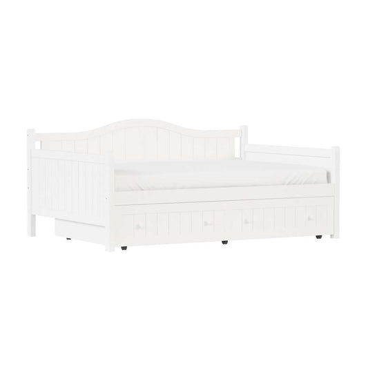 Hillsdale Furniture - Staci Wood Full Size Daybed with Trundle, White - 1525FDBT veiw 1