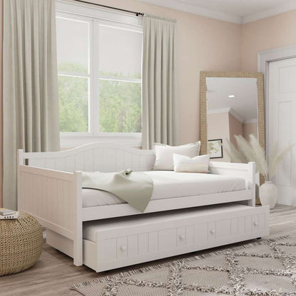 Hillsdale Furniture - Staci Wood Full Size Daybed with Trundle, White - 1525FDBT veiw 2