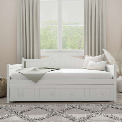 Hillsdale Furniture - Staci Wood Full Size Daybed with Trundle, White - 1525FDBT veiw 3