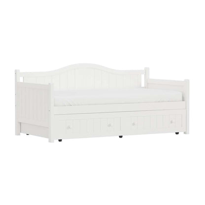 Hillsdale Furniture - Staci Wood Twin Daybed with Trundle, White - 1525DBT veiw 1