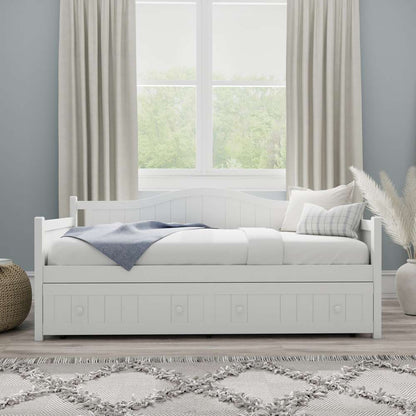 Hillsdale Furniture - Staci Wood Twin Daybed with Trundle, White - 1525DBT veiw 2